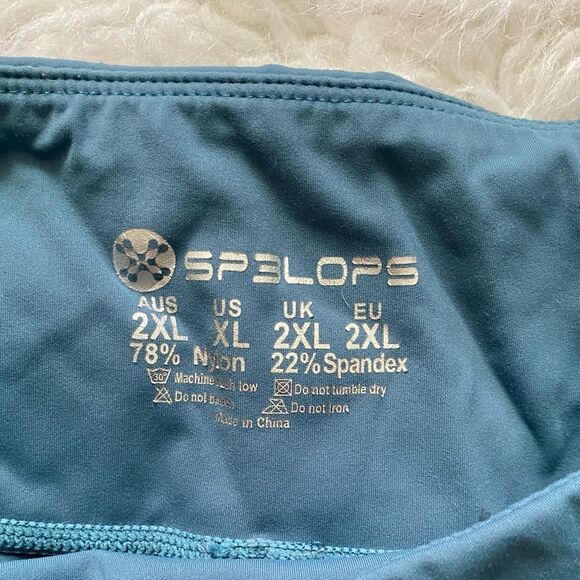 SP3LOPS Blue High Waisted Yoga Pants Size XL - Picture 3 of 3